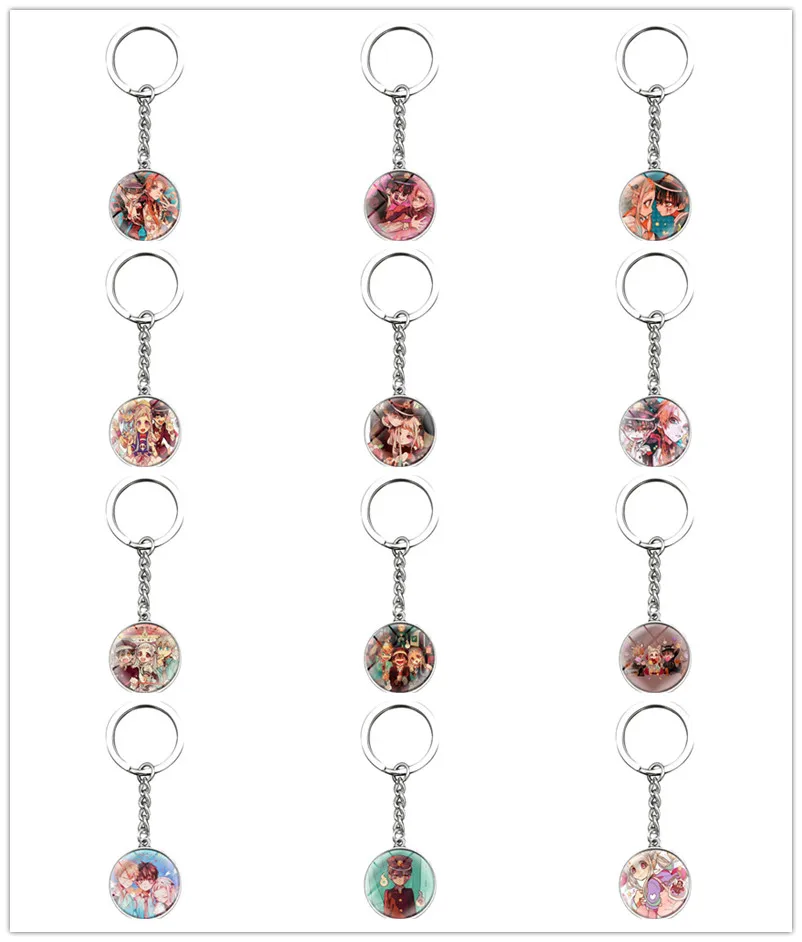 

Anime Toilet-Bound Hanako-kun Keychain Earthbound Boy Hanako Time Gem Keychain Bag Phone Accessories Sliver And Copper Color