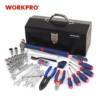 

WORKPRO 160PC Home Tool Set Metal Tool Box