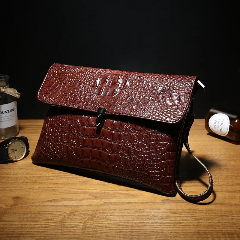 

Leisure one shoulder bag envelope, youth bag, crocodile hand bag, crocodile pattern, hand bag, hand bag.