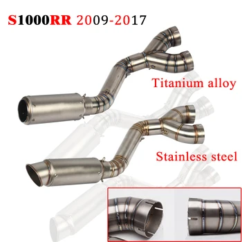 

Motorcycle Full Exhaust System Slip For BMW S1000RR 2009-2017 on Pipe Whole Set Titanium Alloy Middle Pipe Bend Slip On Tube