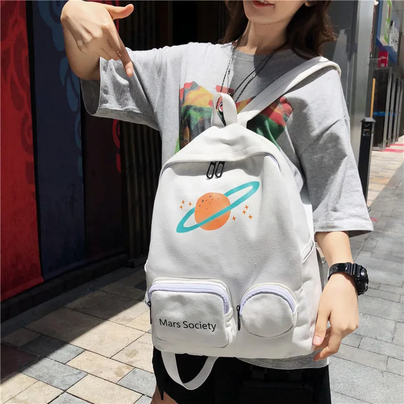 

Backpack School-Bag Sequins Teenage-Girls Women Embroidered Man for Crown TEXU Shining