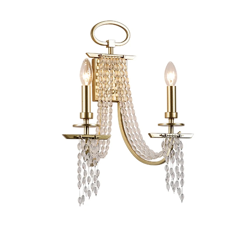 Дизайнерский настенный светильник с бахромой хрустальные бусины Настенный бра