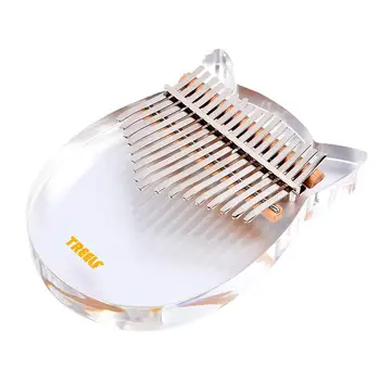 

2020 High quality 17 key Kalimba Acrylic Thumb Piano 17 Keys Mbira Transparent Keyboard Instrument