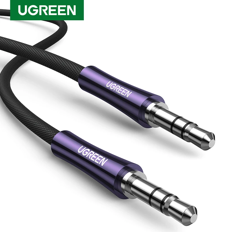 

UGREEN 3.5mm Male to Male Auxiliary Aux Stereo Professional HiFi Cable Silver-Plating Copper Core Braided Audio Speaker 3.5 Jack