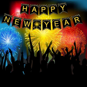 

1set Happy New Year Letter Banner Baby Shower 2020 New Year Party Decorations Boy Girl Kids Party Favors