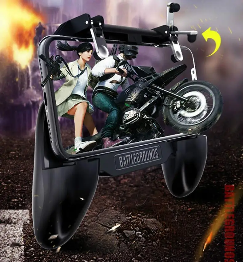  Controller Gamepad Pubg Mobile Trigger L1R1 Shooter Joystick Game Pad Phone Holder Cooler Fan with 