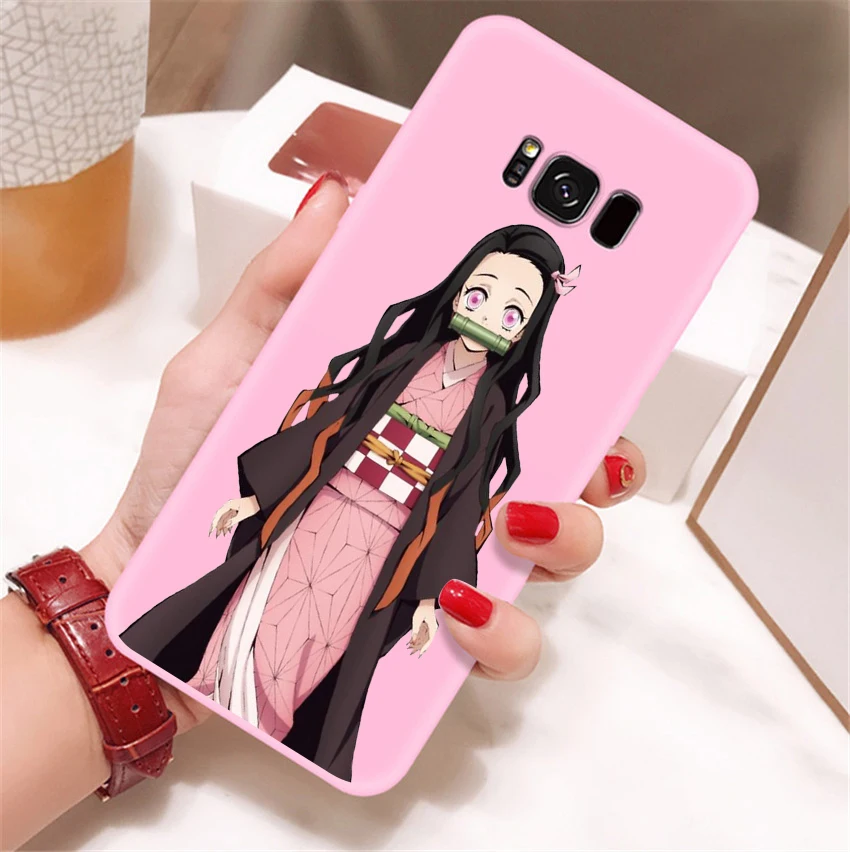 Камадо Nezuko Kimetsu без Yaiba демон убийца ТПУ, конфетный мягкий чехол для телефона для samsung s8 s8plus s9 s9plus s10 s10e note9 note10 - Color: FHSR-24081