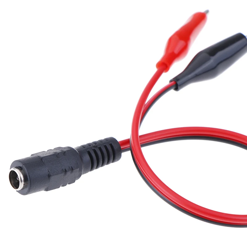 1Pc 25cm DC Male Female Jack Connector Alligator Clips 12V Power Cable Crocodile Wire DC Voltage Connector To Male