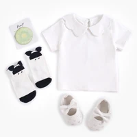Sanlutoz Soft Cotton Baby Girls T-shirt Cute Infants Tops Clothing White Newborn Toddler Shirts Clothes Casual 4