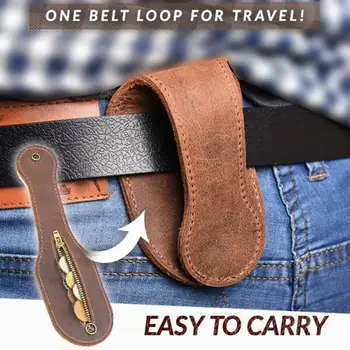 

EDC Tool Vintage Pocket Boston Racket Coin Purse Coin Bag Zipper Soft Retro PU Leather Practical & Durable Gift Easy Carry