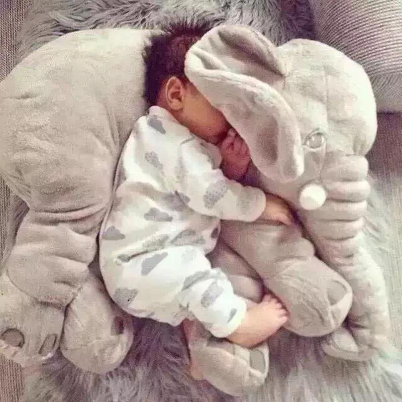 

60CM One Piece Cute 5 Colors Elephant Plush Toy With Long Nose Pillows PP Cotton Stuffed Baby Cushions Super Soft Elephants Toys