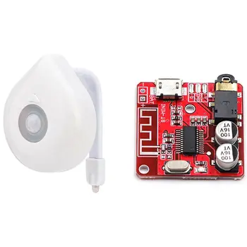 

Sensor Toilet Seat Night Light 8 Colors with MP3 Bluetooth Decoder Board Lossless Car Speaker o Amplifier