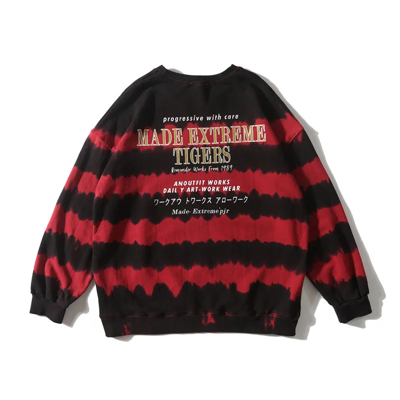 red sweatshirt Полосатый свитер с галстуком для женщин, осень, новые модные женские толстовки, уличная Толстовка - Цвет: red sweatshirt