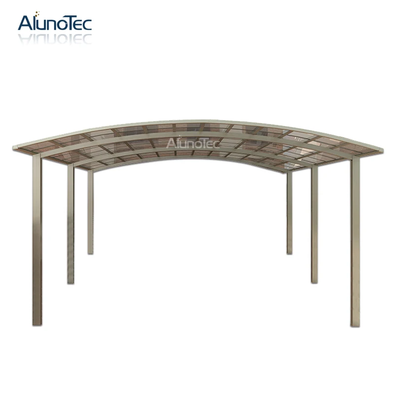 Waterproof Aluminum Polycarbonated Carport Car Shelter 5.5m Length x 6m Width x 3m Height
