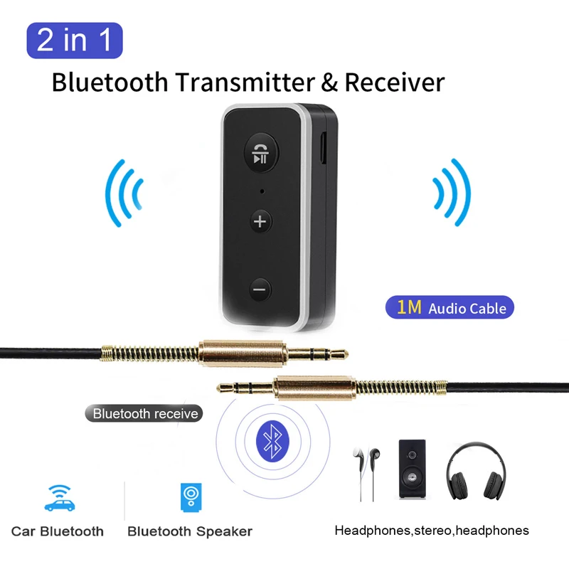 Bluetooth передатчик беспроводной адаптер аудио 3 5 мм AUX Стерео Наушники приемник 0