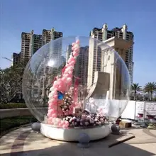Christamas Hot Sale Inflatable Snow Globe 3M Dia Beautiful Inflatable Bubble Globe For Outdoor Advertising Photo Booth Clear
