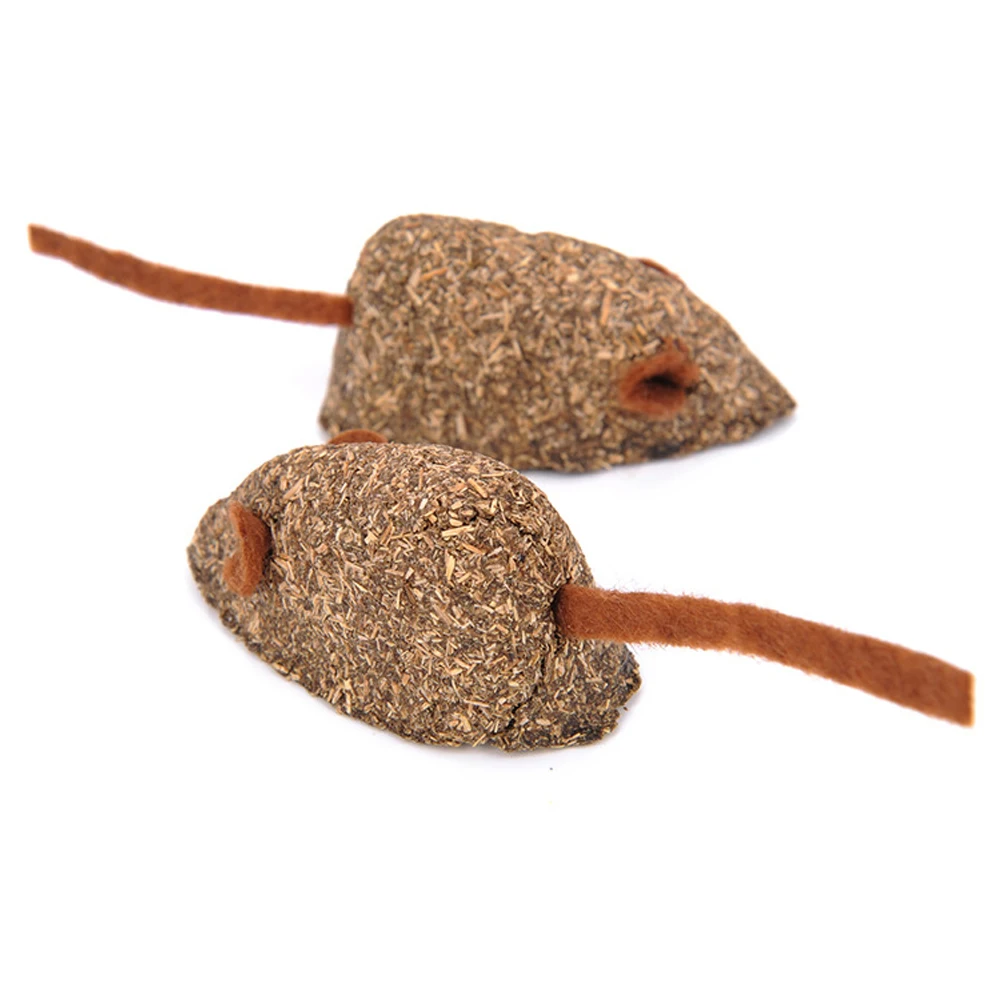 Форма мыши натуральная кошачья кошка игрушка для кусания Hairball удаление чистки зубов