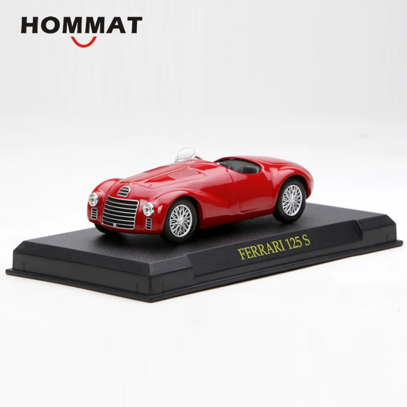 Red HOMMAT 1:43 винтажные весы 125 S модель спортивного автомобиля сплав металл с подставкой литая модель игрушечного автомобиля Модель автомобиля подарок игрушки для детей - Цвет: Red