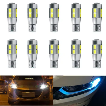 

10PCS Car Styling Auto LED T10 Canbus 194 W5W 10 SMD 5630 LED Error Free Bulb LED Parking Lights T10 LED Car Side Light