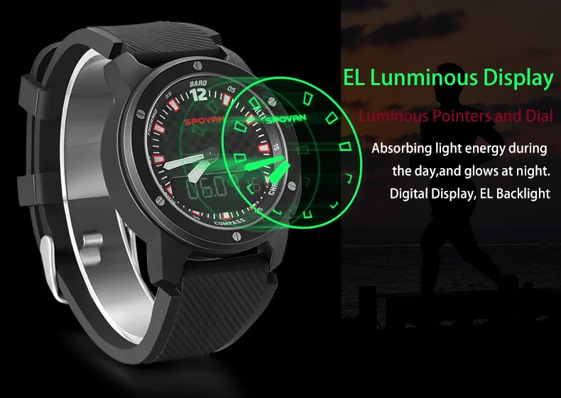 

Electronic Compass air pressure temperature measurement, digital hands double waterproof field watch