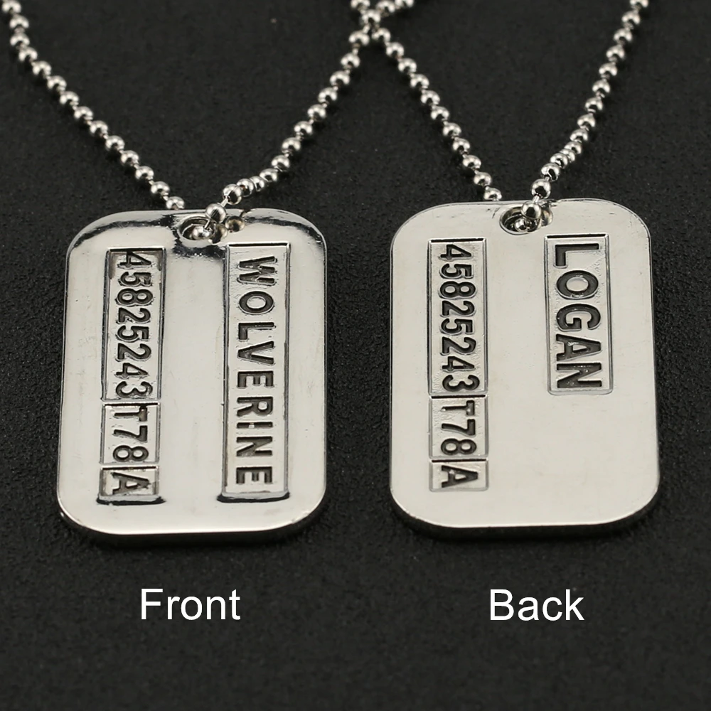 X-men X men ожерелье Logan Hugh Jackman Dog Tag армейский Военный Dogtag кулон винтажное античное серебро фильм ювелирные изделия для мужчин