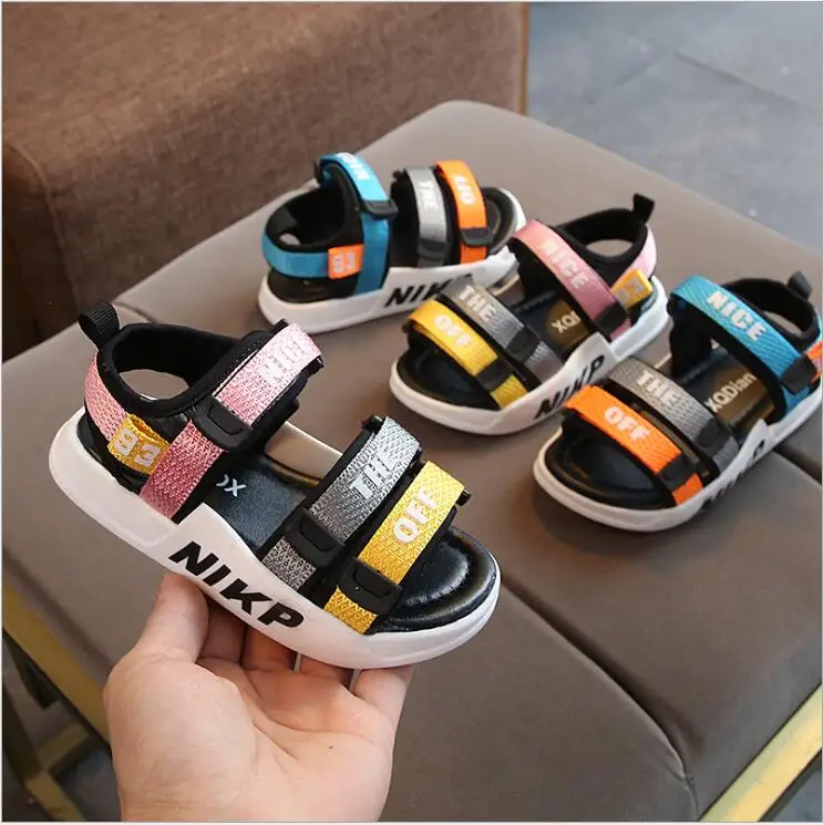 

2020 Summer Children Sandals Boys Shoes for Kids Toddler Soft Anti-slip Beach Sandals Baby Girls PU Leather Casual Flat Sandals