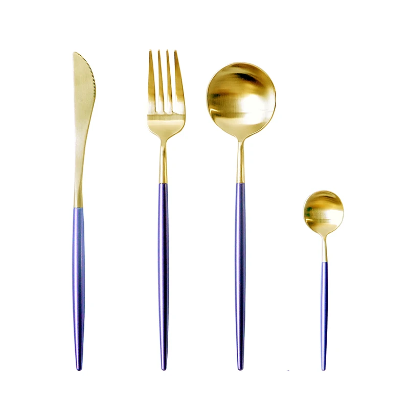 purple gold christmas cutlery (3)
