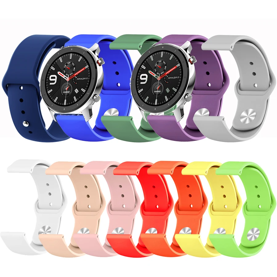 20 мм/22 мм браслет ремешок для Xiaomi Huami Amazfit GTR 42 мм 47 мм ремешок для смарт-браслета Amazfit темп Stratos ремешок на запястье