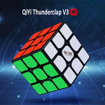 

New QiYi MoFangGe Thunderclap V3 M 3x3 Magnetic Magic Cube Puzzles Cube Professional Magnets Speed Cubo Magico Thunderclap 3x3