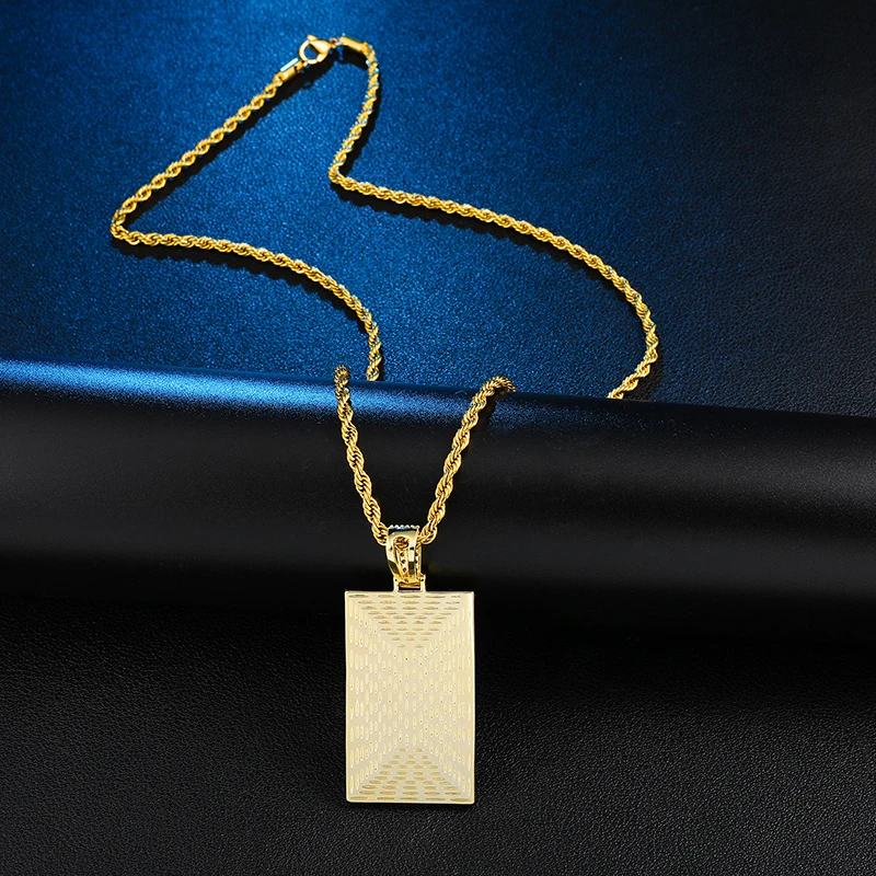 Ожерелье в стиле хип-хоп с кубическим цирконием и подвеской для мужчин, ювелирные изделия с теннисной цепочкой