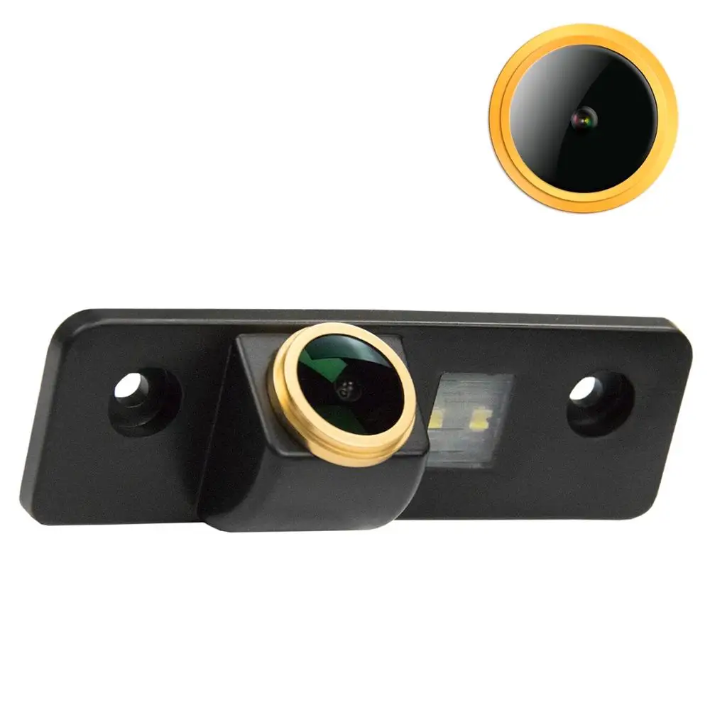 

Freezzmi Golden HD Car Rear View Camera for Skoda Octavia RS 1Z MK2 Superb 2 Fabia 2 Roomster Ford Mondeo Focus Fusion Ghia-X