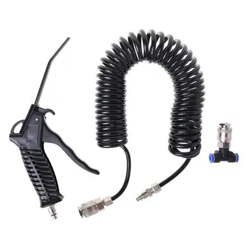 

1 pcs Black Air Duster Blow Gun Pneumatic Wind Blowing Kit EU Connector PU Hose