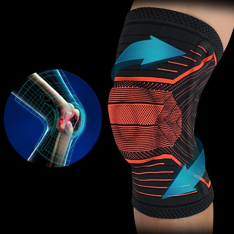 1PC soporte de baloncesto silicona acolchado rodilleras soporte Brace Patella Protector protección voleibol Fitness deporte segu