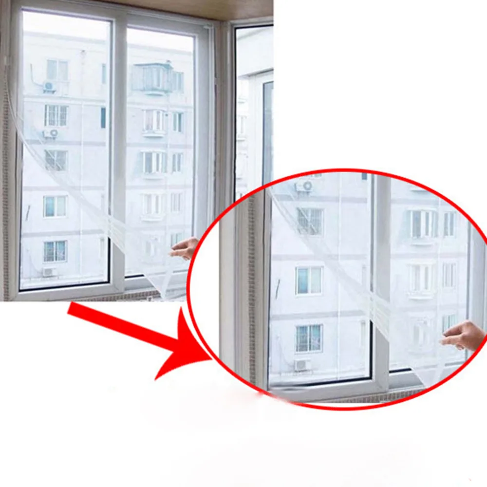 130x150cm Anti Mosquito Door Window Net Mesh Cloth Curtain Protector Flyscreen Door Screen Summer Style Mesh Net
