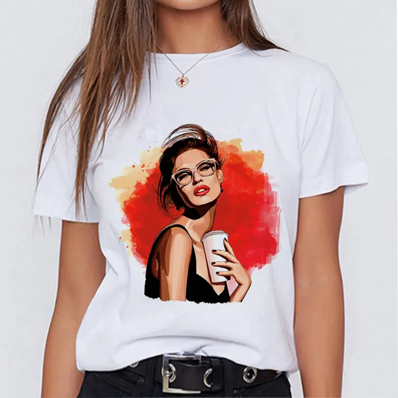 Modern mom fashionable T-shirt Korean fashion clothing street clothing female T-shirt to send girlfriends friends holiday gifts