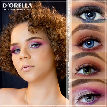 

D'ORELLA 1 Pair(2pcs) GLASS BALL Series Coloured Contact Lenses for Eyes Cosmetic Contact Lens Eye Color