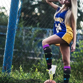 

3 Pairs Running Women Compression Socks Circulation Recovery Hiking Travel Nursing Sports Fashion Soft Flight Stretch Long Tube