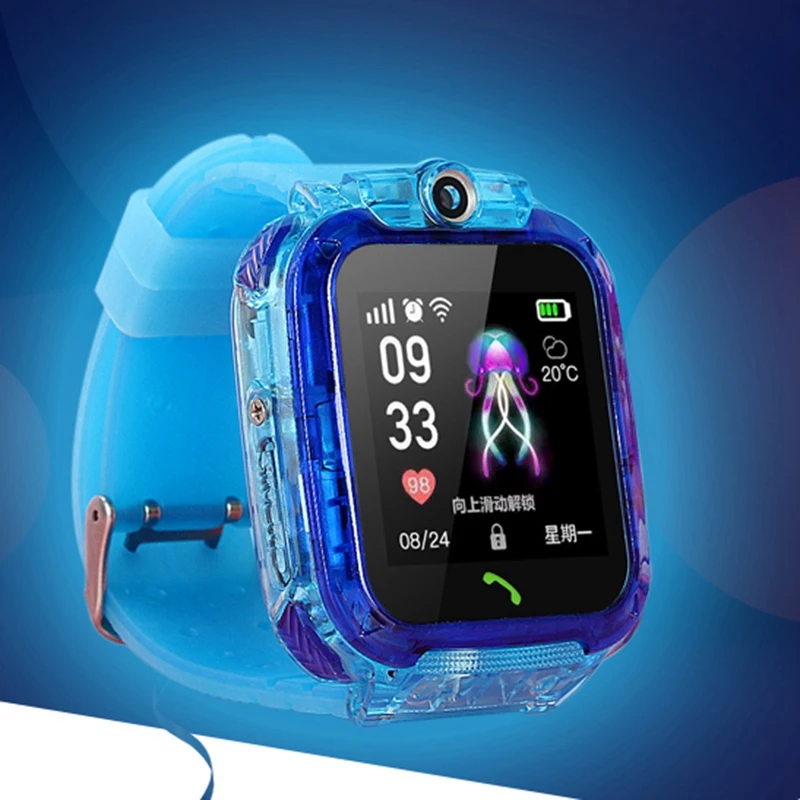S12 дети телефон Smartwatch с HD экран IP67 Водонепроницаемый gps часы видео чат пресс экран Смарт часы