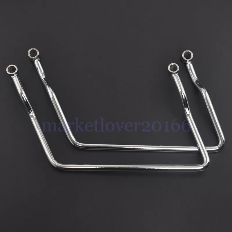 

For Honda Shadow VLX 600 VT600 1999-2007 Custom Motorcycle Steel Saddle bag Support Bars Mounts Bracket Chrome New