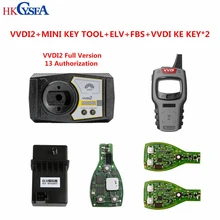 Xhorse VVDI2 Full Kit V6.7.0 with OBD48 + 96bit 48 + MQB + BM FEM/BDC Get Free VVDI Mini Key Tool ELV Simulator FBS3,BE KEY