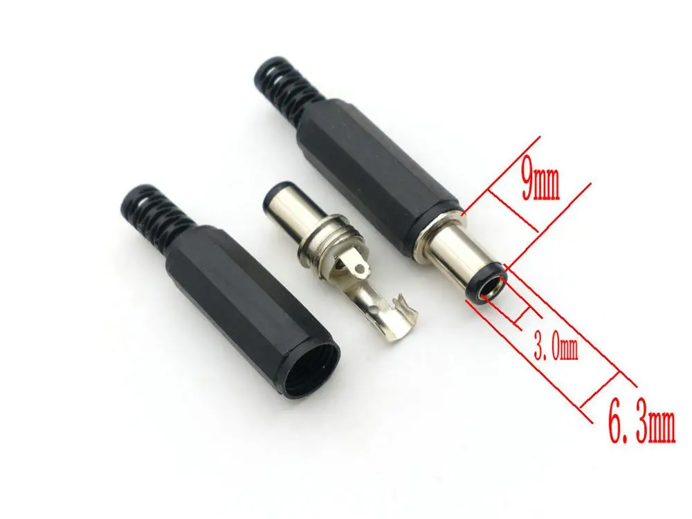 100 шт. DC Мощность Мужской Разъем 6 3 мм x 0 10 адаптер|adapter dc|adapter connectoradapter plug |