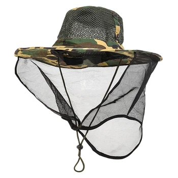 

Fishing Hat Cap Breathable Mesh Camouflage Protection Face Neck Flap Man Sunsn Shade Cap Fishing Pesca