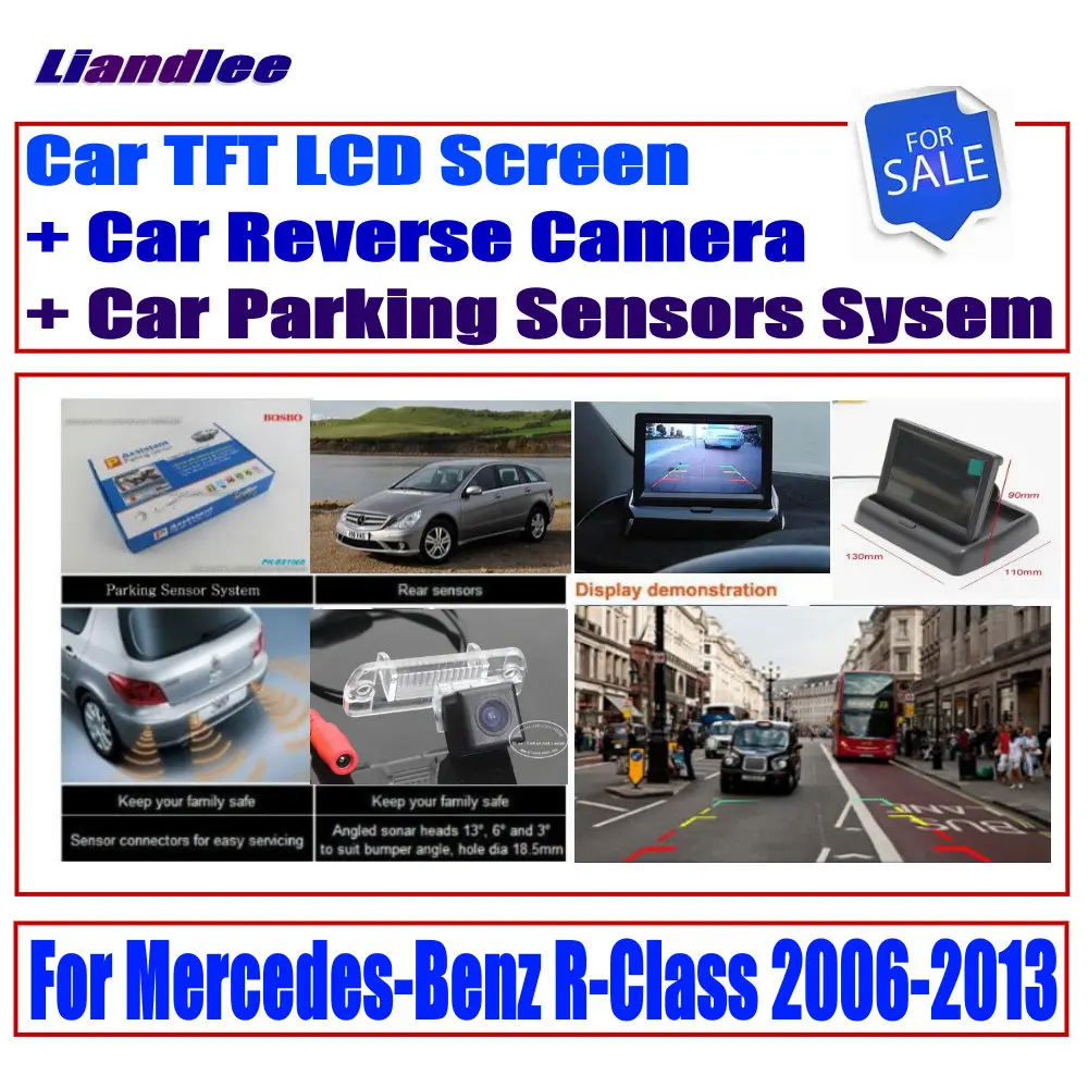 Для Mercedes-Benz R-Class 2006-2013 Автомобильный дисплей заднего вида/камера заднего вида/цифровая система парковочных датчиков
