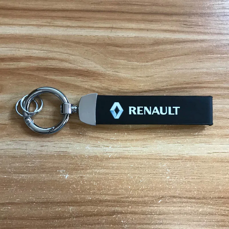 

Auto Leather Keychain Alloy key ring Exquisite printing for Renault megane 2 3 duster Car accessories