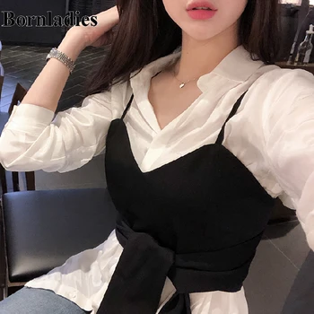 

Bornladies Spot Autumn Female New Western Style Sexy Lace-up Brief Paragraph Outside Wear Strapless Small Vest with Re