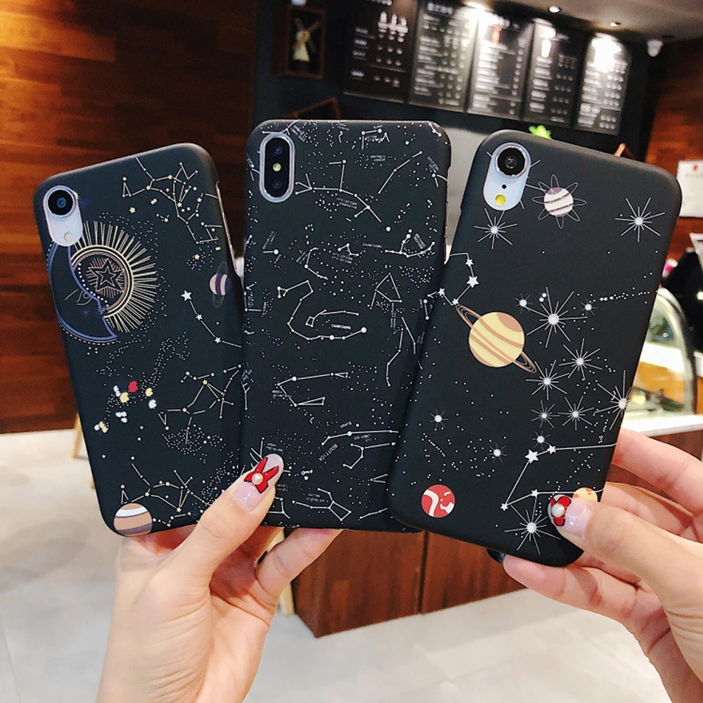 Чехол Heyytle Starry Sky для iPhone 7 8 Plus 6 6s 5 SE планета Луна Чехол для iPhone X XS MAX XR Ультратонкий чехол Coque