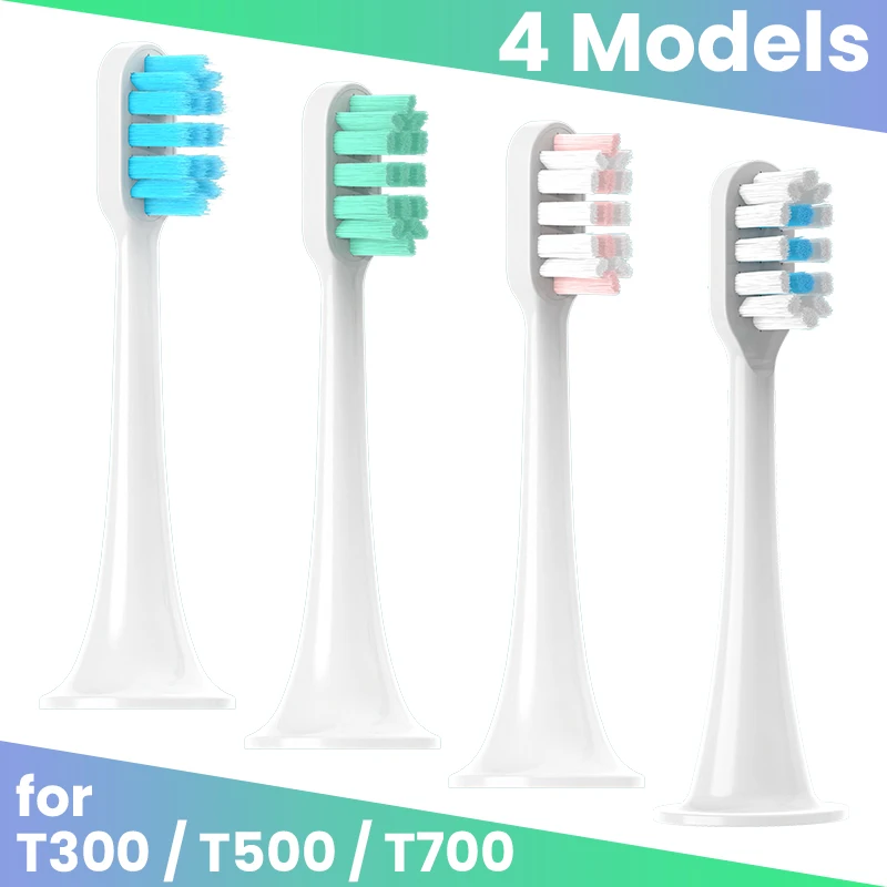 샤오미 미지아 T300, T500, T700 전용 교체 브러시 헤드와 캡 포함 전동 칫솔, Mijia 칫솔을 위한 밀봉 포장 리필 샤오미 미지아 T300, T500, T700 전용 교체 브러시 헤드와 캡 포함 전동 칫솔, Mijia 칫솔을 위한 밀봉 포장 리필