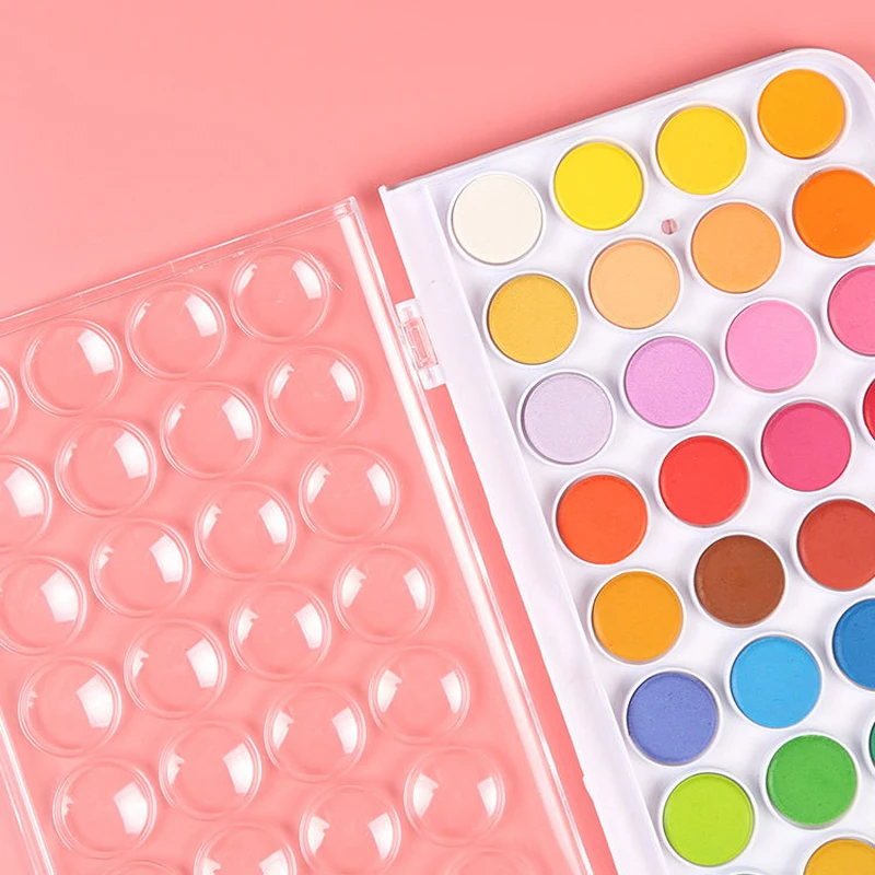 Цветная краска для воды профессиональная однотонная коробка красок с кистью