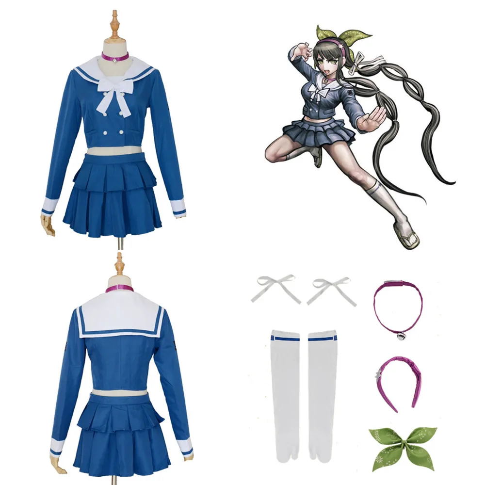 Danganronpa: триггер Happy Havoc Yumeno Himiko карнавальный костюм для девочек Chabashira Tenko школьная