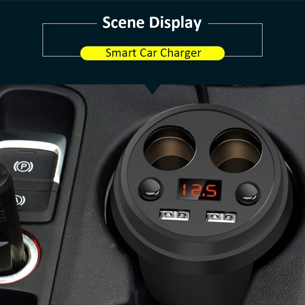 3.1A умное автомобильное зарядное устройство с двумя usb-портами 2 гнезда автомобильное зарядное устройство для телефона 2Way автомобильное прикуриватель сплиттер адаптер питания